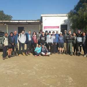 students outside