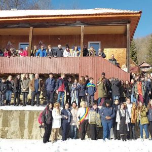 students in a holiday home