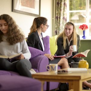 children at reading on sofas