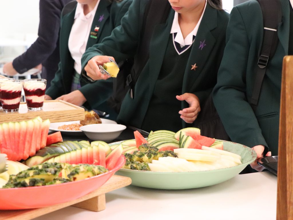 fruit salads aplenty for students to pick up