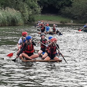 children rowing