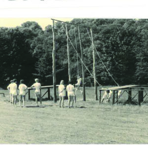 High jump on the field