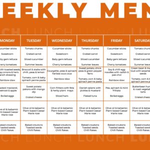 Weekly menu